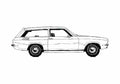 Blueprint Chevrolet Vega Kammback Wagon 1971 A4 Photo Print
