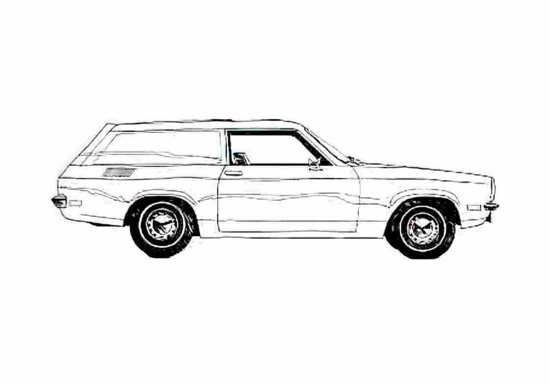 Blueprint Chevrolet Vega Pannel Express Wagon 1971 A4 Photo Print