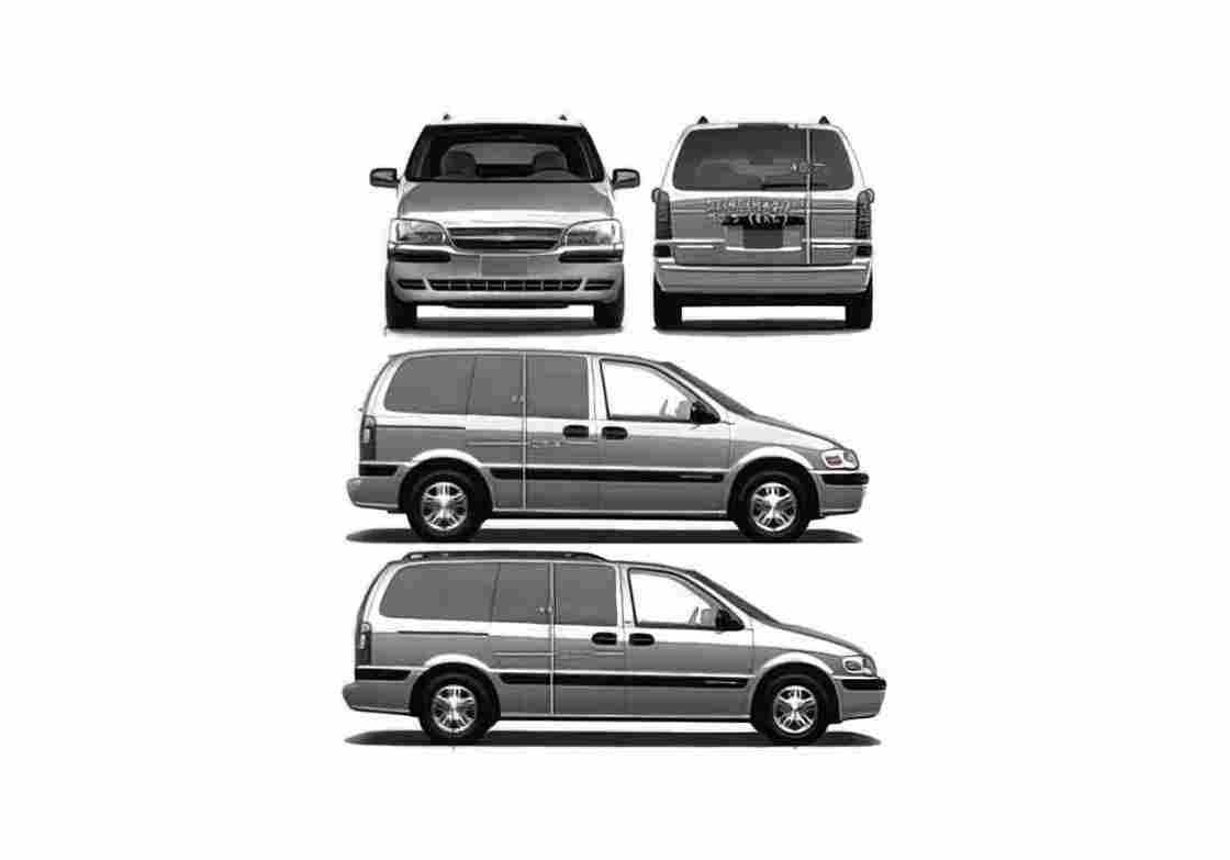 Blueprint Chevrolet Venture Minivan 2004 A4 Photo Print