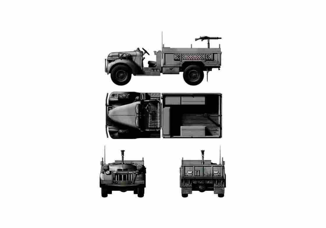 Blueprint Chevrolet WB 30CWT 4x2 Truck 1940 A4 Photo Print