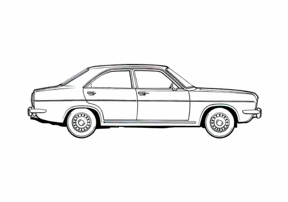 Blueprint Chrysler 180 Sedan 1973 A4 Photo Print