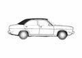 Blueprint Chrysler 2 litres Sedan 1975 A4 Photo Print