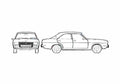 Blueprint Chrysler 2 litres Sedan 1976 A4 Photo Print