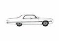 Blueprint Chrysler 300 4 door hardtop Sedan 1971 A4 Photo Print