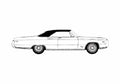 Blueprint Chrysler 300 Convertible Cabriolet 1970 A4 Photo Print