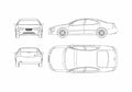Blueprint Chrysler 300M Sedan 1999 A4 Photo Print