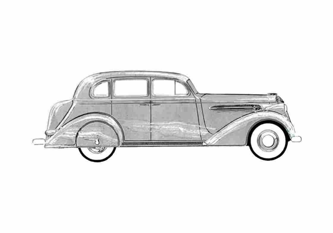Blueprint Chrysler Airstream Sedan 1936 A4 Photo Print