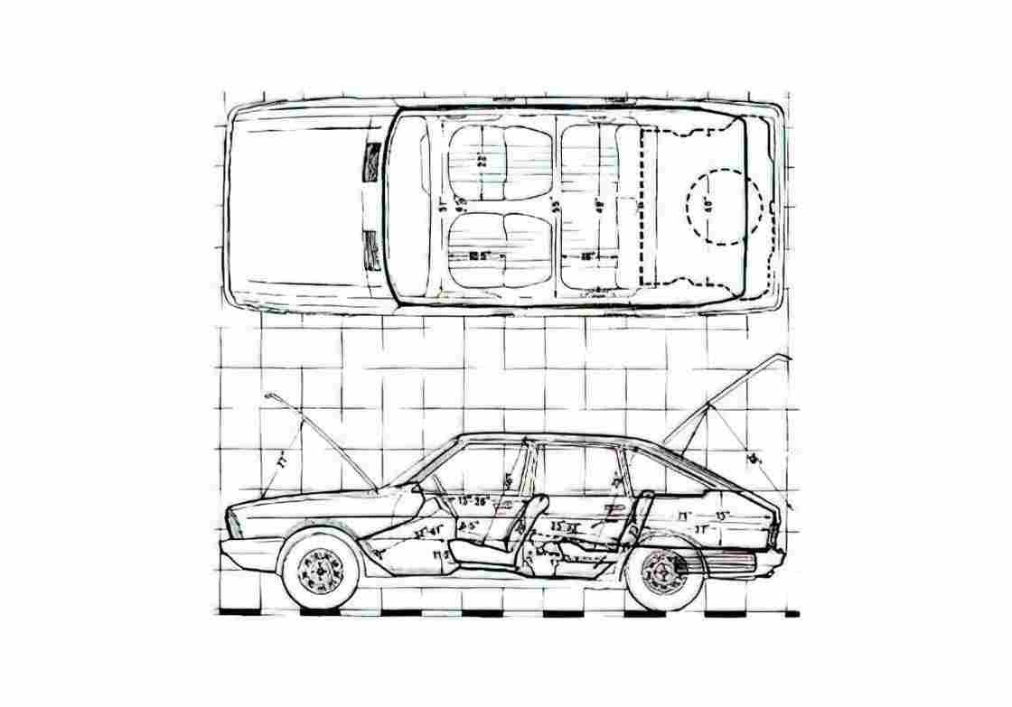 Blueprint Chrysler Alpine Hatchback 1976 A4 Photo Print