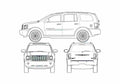 Blueprint Chrysler Aspen SUV 2007 A4 Photo Print