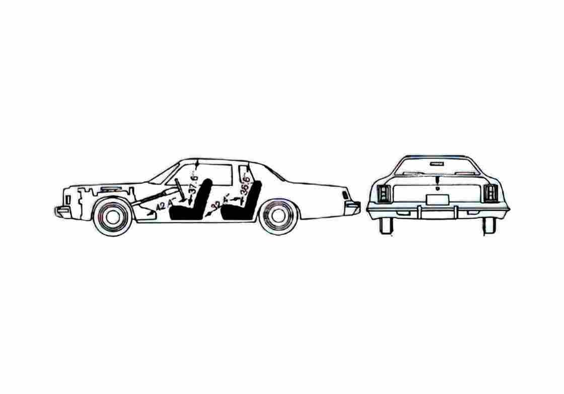 Blueprint Chrysler Cordoba Coupe 1977 A4 Photo Print
