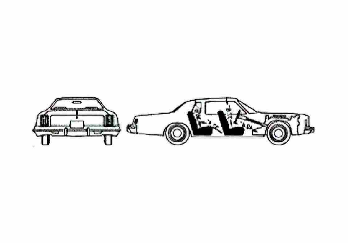 Blueprint Chrysler Cordoba Sedan 1979 A4 Photo Print