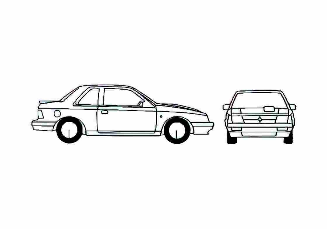 Blueprint Chrysler ES Coupe 1989 A4 Photo Print
