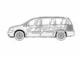 Blueprint Chrysler Grand Voyager 28 CRD Limited Minivan 2008 A4 Photo Print
