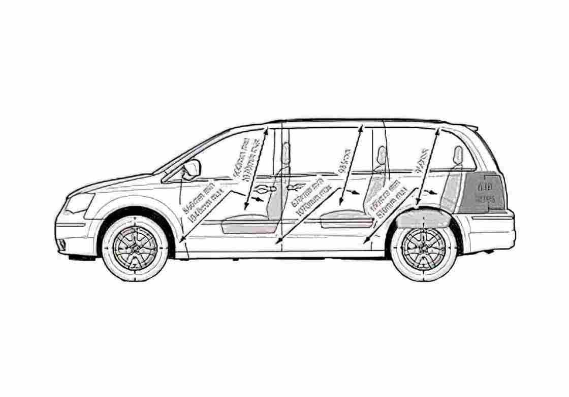 Blueprint Chrysler Grand Voyager 28 CRD Limited Minivan 2008 A4 Photo Print
