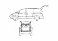 Blueprint Chrysler Grand Voyager LE 3.3 Minivan 2000 A4 Photo Print