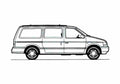 Blueprint Chrysler Grand Voyager Minivan 1992 A4 Photo Print