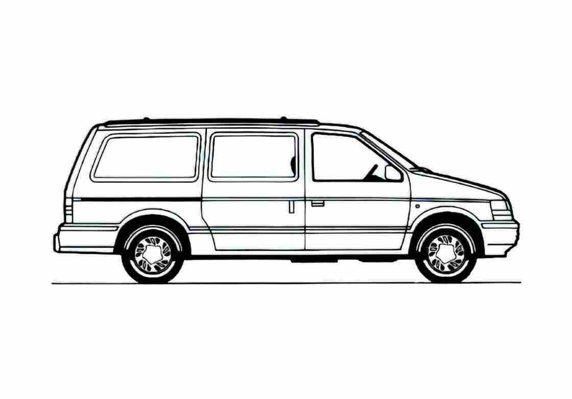 Blueprint Chrysler Grand Voyager Minivan 1992 A4 Photo Print