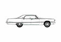 Blueprint Chrysler Imperial 4 door Hardtop Sedan 1971 A4 Photo Print