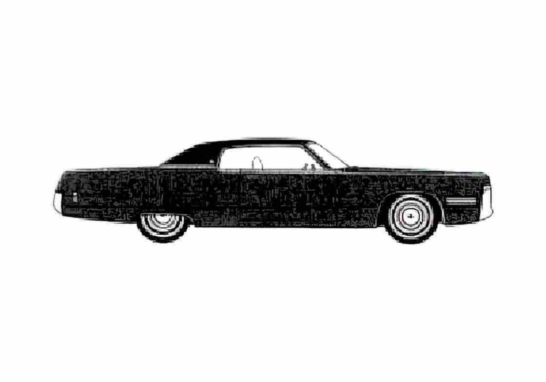 Blueprint Chrysler Imperial LeBaron 2 door Hardtop Coupe 1972 A4 Photo Print