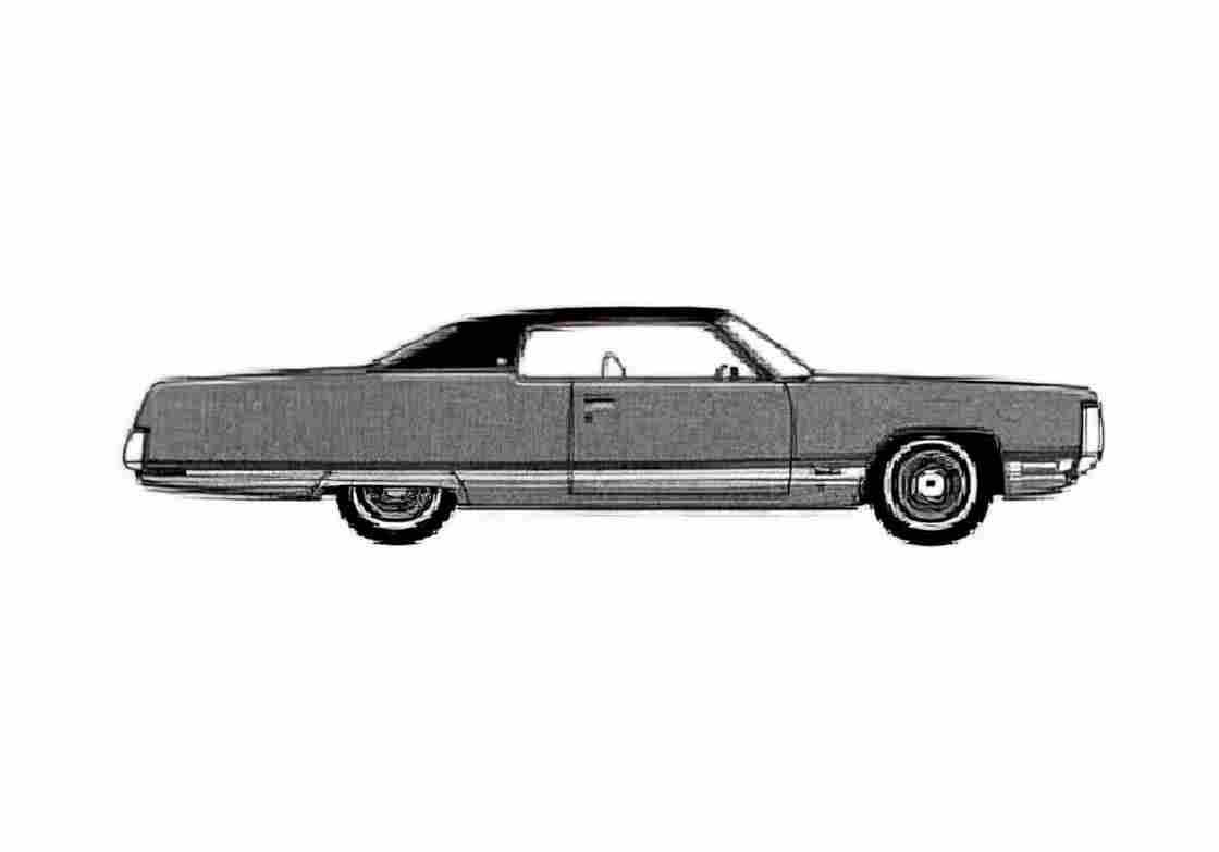 Blueprint Chrysler Imperial LeBaron Brougham 2 door Hardtop Coupe 197 A4 Photo Print