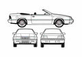 Blueprint Chrysler LeBaron Cabriolet 1990 A4 Photo Print