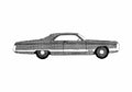 Blueprint Chrysler New Yorker 2 door Hardtop Coupe 1970 A4 Photo Print