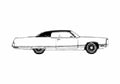 Blueprint Chrysler New Yorker 2 door Hardtop Coupe 1972 A4 Photo Print