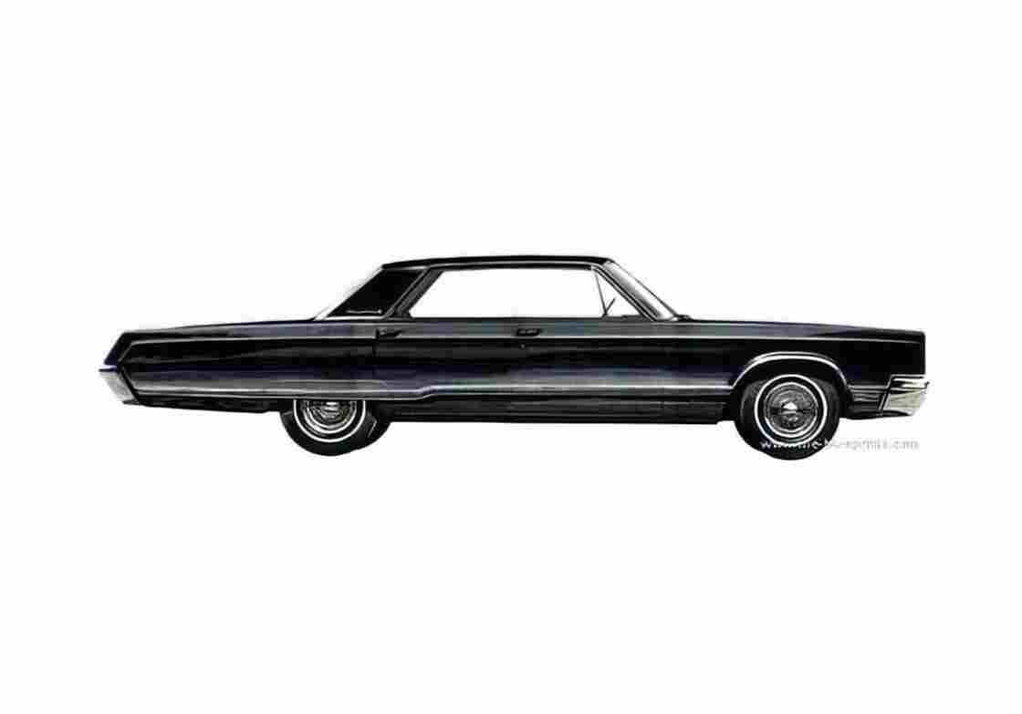 Blueprint Chrysler New Yorker 4 Door Hardtop Sedan 1967 A4 Photo Print