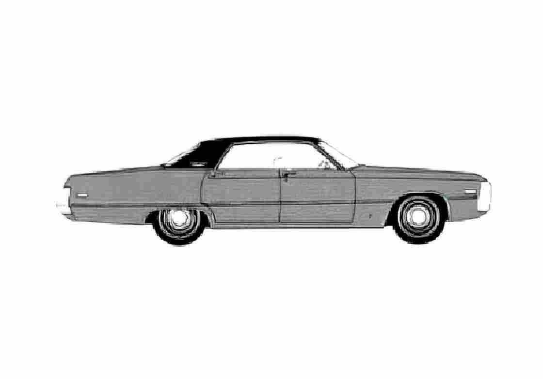 Blueprint Chrysler Newport 4 door Hardtop Sedan 1971 A4 Photo Print
