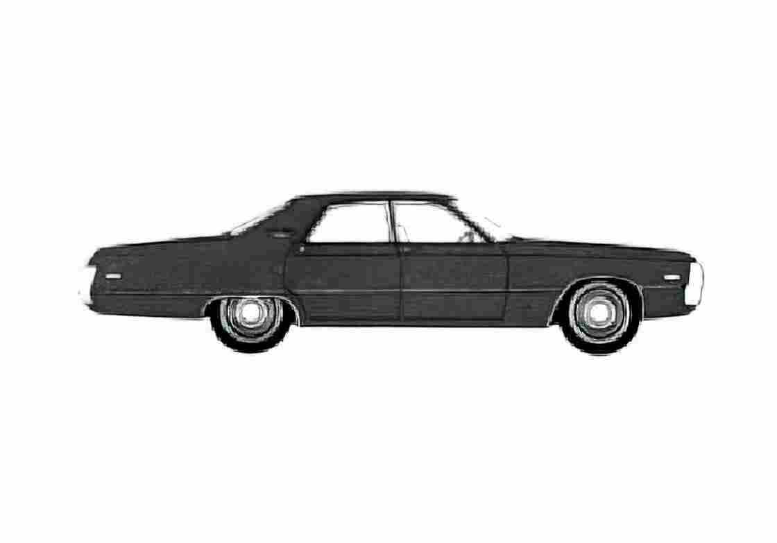 Blueprint Chrysler Newport 4 door Sedan 1971 A4 Photo Print