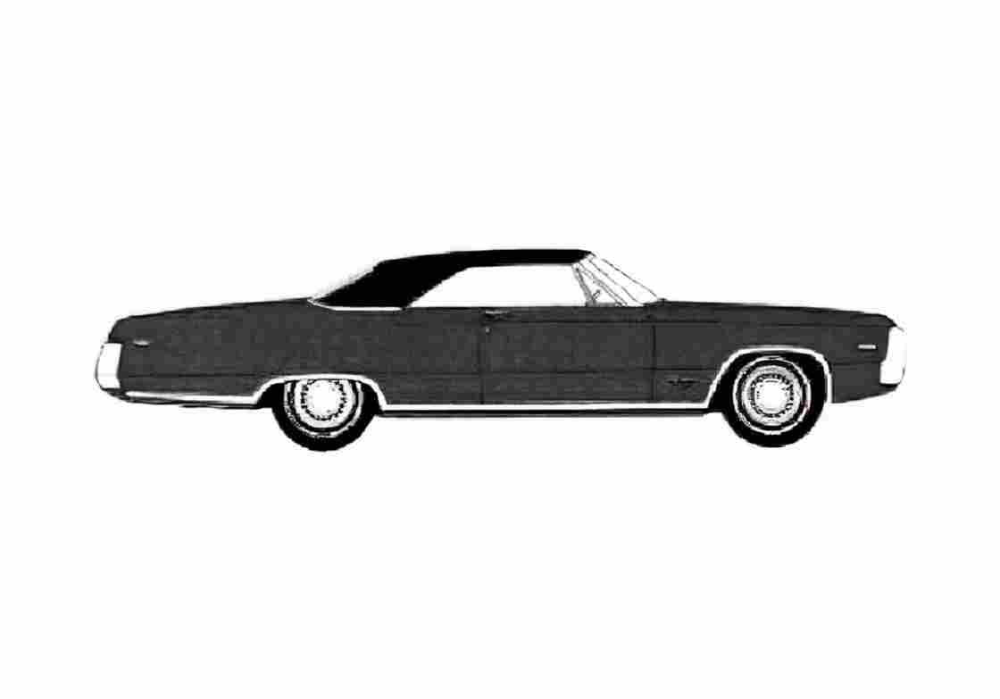 Blueprint Chrysler Newport Convertible Cabriolet 1970 A4 Photo Print