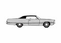 Blueprint Chrysler Newport Custom 2 door Hardtop Coupe 1972 A4 Photo Print