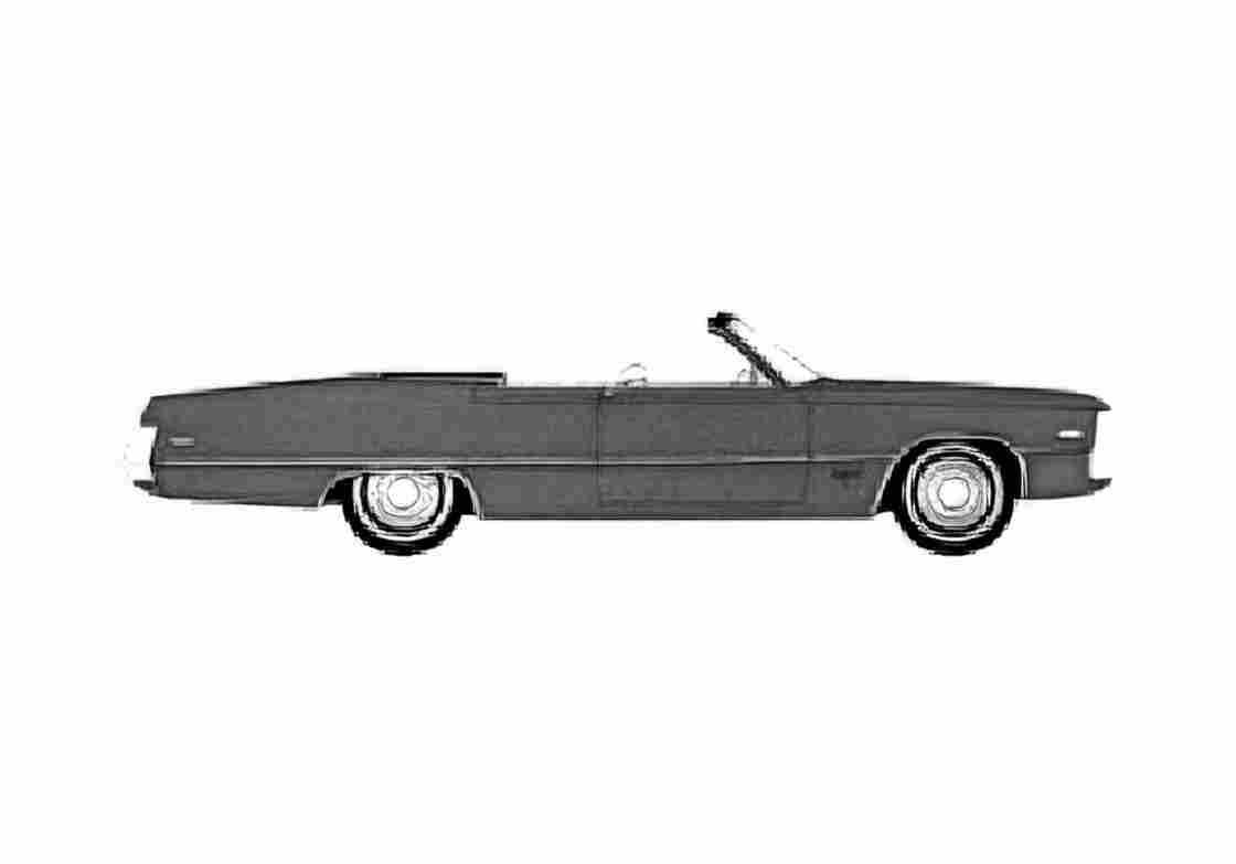 Blueprint Chrysler Newport Custom Convertible Cabriolet 1971 A4 Photo Print