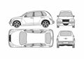 Blueprint Chrysler PT Cruiser Wagon 2001 A4 Photo Print