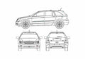 Blueprint Chrysler Pacifica SUV 2007 A4 Photo Print