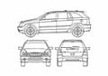 Blueprint Chrysler Pacifica Wagon 2005 A4 Photo Print