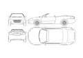 Blueprint Chrysler Sebring Cabriolet 2006 A4 Photo Print