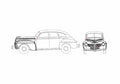 Blueprint Chrysler Sedan 1941 A4 Photo Print