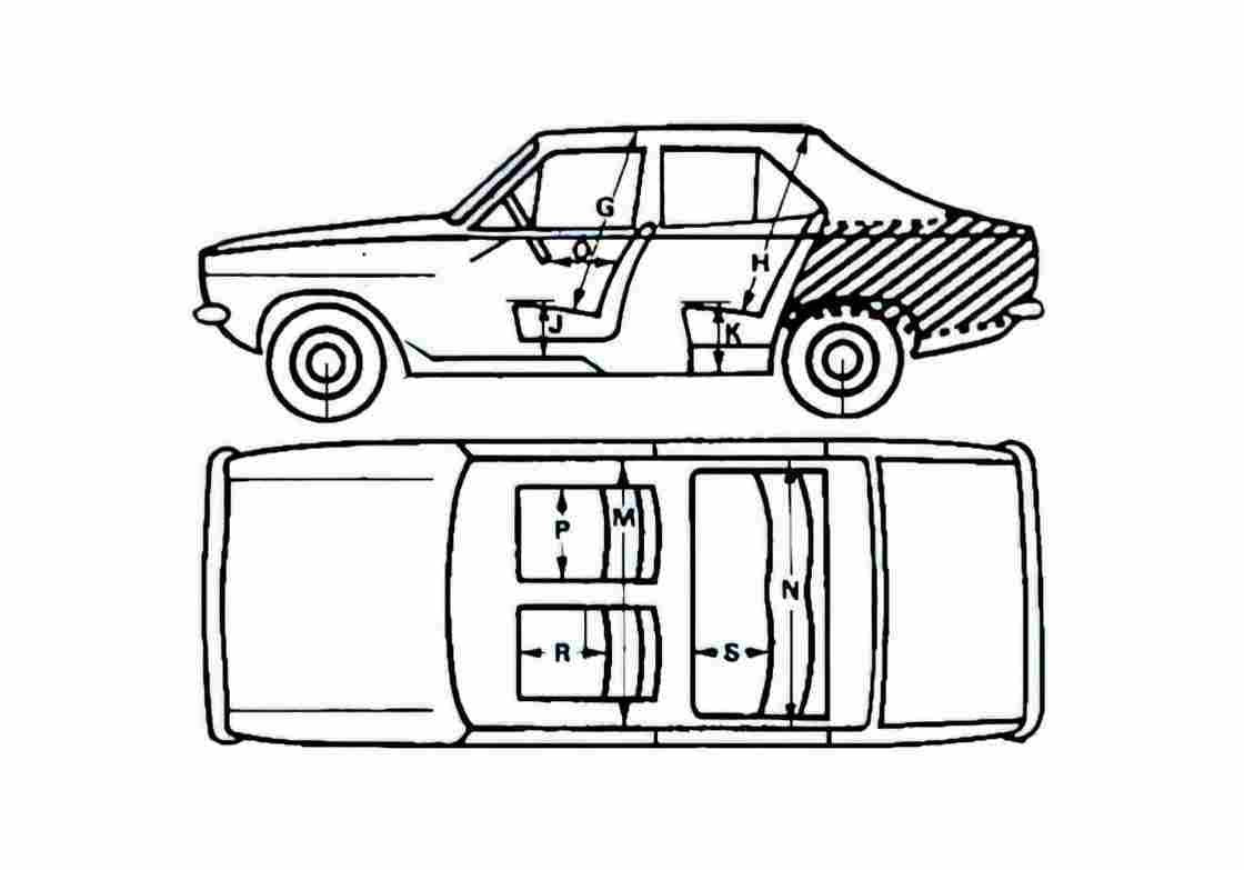 Blueprint Chrysler Sunbeam Sedan 1977 A4 Photo Print
