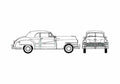 Blueprint Chrysler Town and Country Wagon 1948 A4 Photo Print