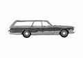 Blueprint Chrysler Town and Country Wagon 1970 A4 Photo Print