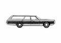 Blueprint Chrysler Town and Country Wagon 1972 A4 Photo Print