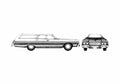 Blueprint Chrysler Town and Country Wagon 1973 A4 Photo Print