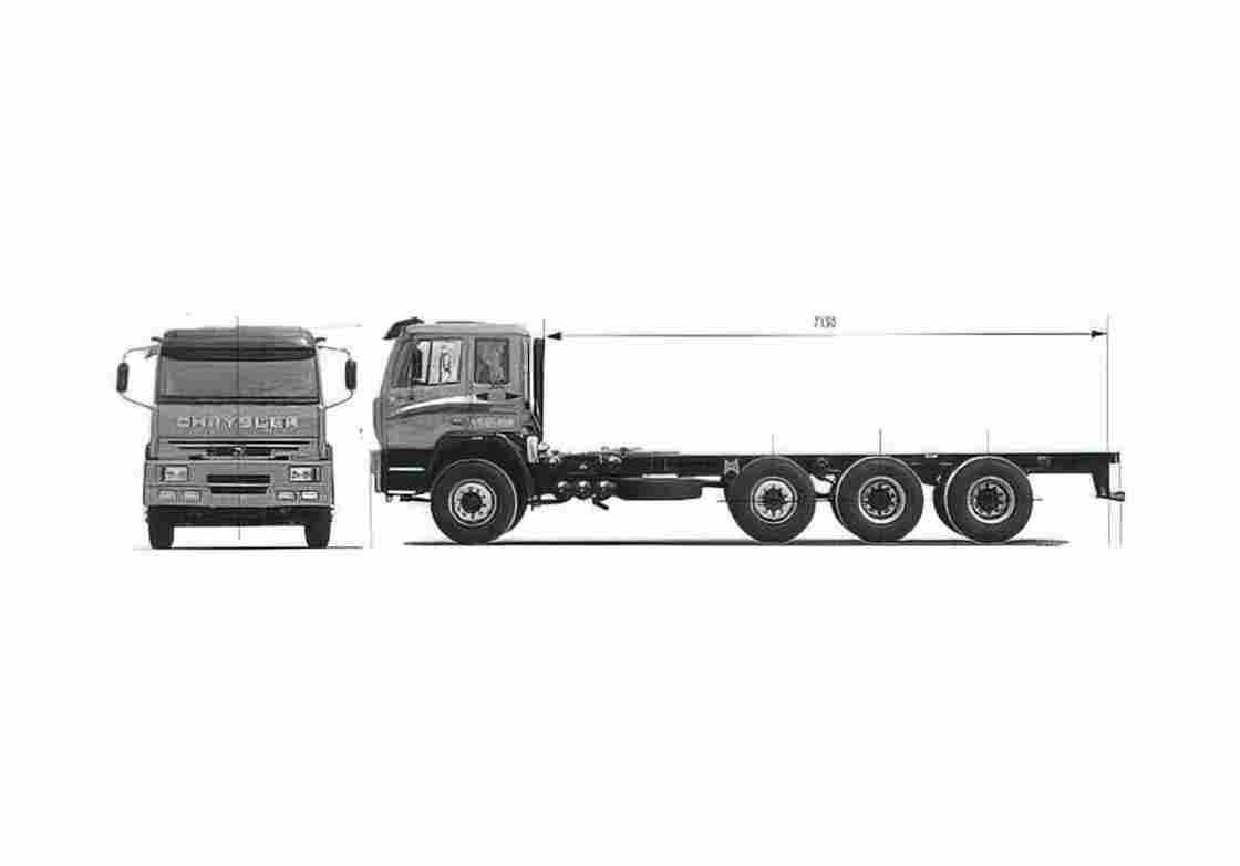 Blueprint Chrysler Turkey 32 235 Truck 2001 A4 Photo Print