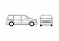 Blueprint Chrysler Voyager Minivan 1989 A4 Photo Print
