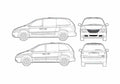 Blueprint Chrysler Voyager Minivan 2005 A4 Photo Print