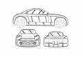 Blueprint Chrysler proto 02 Sedan 2003 A4 Photo Print