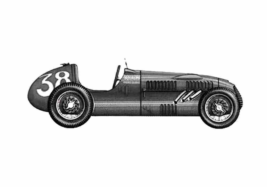 Blueprint Cisitalia D46 F1 GP OW 1946 A4 Photo Print