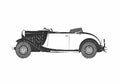 Blueprint Citroen 10CV Cabriolet 1933 A4 Photo Print
