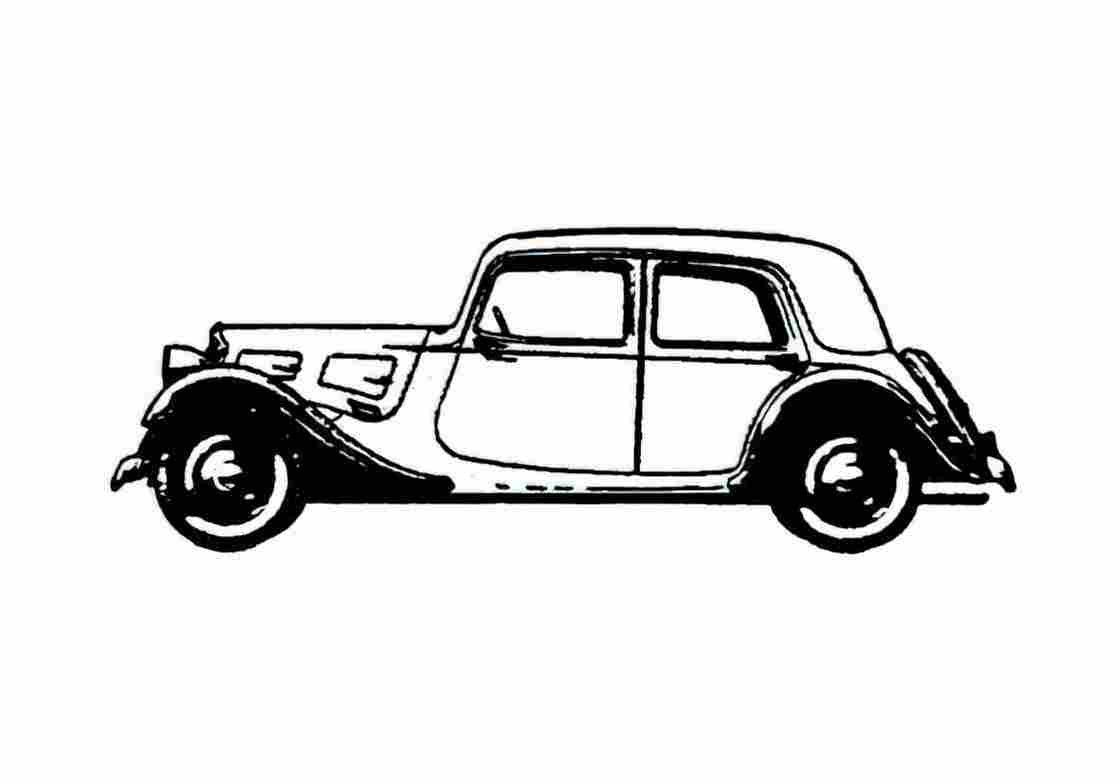 Blueprint Citroen 11CV Traction Avant Sedan 1939 A4 Photo Print